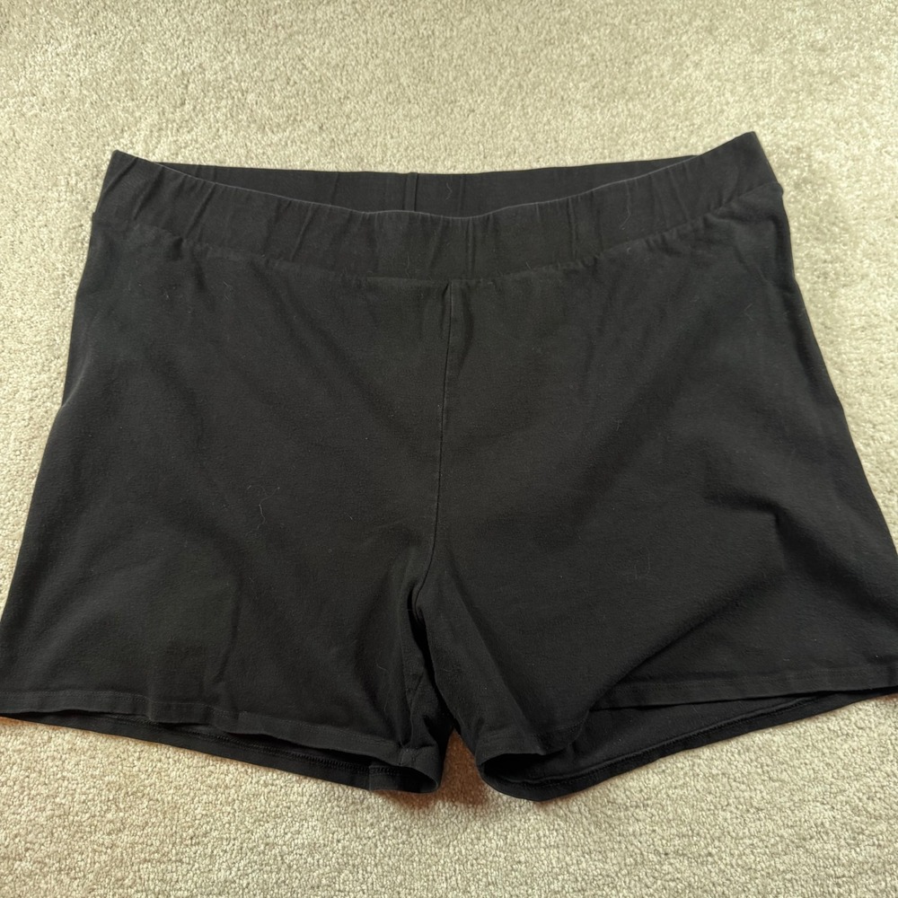Torrid Womens Plus Size 4 Black Cotton Spandex Bike Shorts 12809716 4X